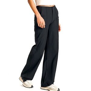 Vuori Meta Wide Leg Pants, Black, Small Long